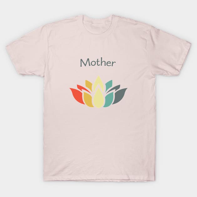 Mother's Day Multi-Color Lotus Blossom Retro Vintage T-Shirt by CoffeeandTeas